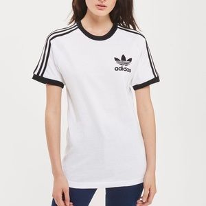 Adidas 3 Stripe Ringer Tee